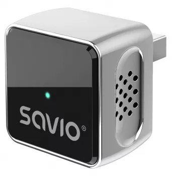 SAVIO TR-19 bezvadu CarPlay & Android Auto adapteris, USB-C, 5GHz Wi-Fi, Bluetooth 5.0, melns