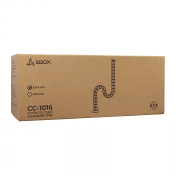 Sbox CC-1016B kabeļu pārvaldība, melna