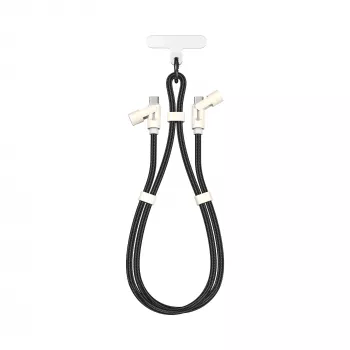 SBOX LANYARD BLACK USB-C to USB-C Cable 1,5m Black