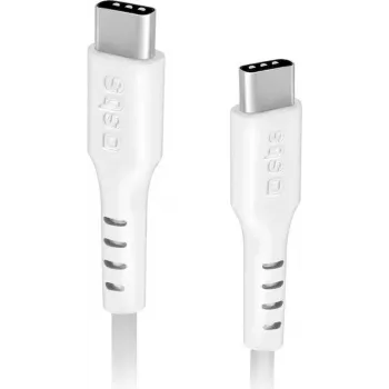 SBS MOBILE TECABLETCC20W USB-C uz USB-C kabelis 1,5 m balts 20W PD