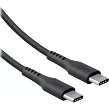 SBS USB-C to USB-C kabelis 2m 60W USB Power Delivery Melns