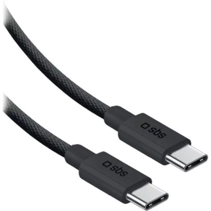 SBS USB-C to USB-C Nylon Cable 2m 240W Melns
