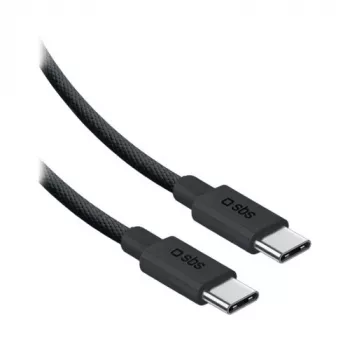 SBS USB-C to USB-C Nylon Cable 2m 240W Melns