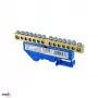 SCHELINGER 14-Polu DIN Sliežu Spaiļu Bloks 8-12 mm² Zils