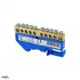 Schelinger 8x12 10-vietu spaiļu bloks zils DIN sliedei