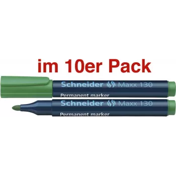 Schneider 130 pastāvīgais marķieris, apaļš uzgalis, zaļš, 1.0-3.0 mm, uzpildāms 113004