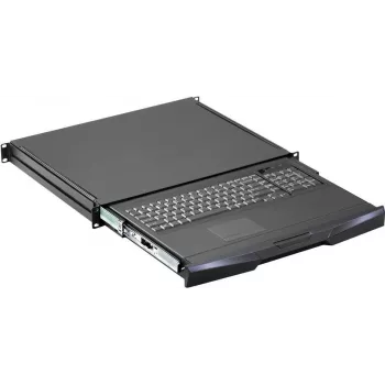 SCHROFF 1U klaviatūras atvilktne RAL 9005 Jet Black 19 inch statīva montāža 60118566
