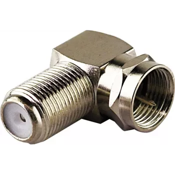 Schwaiger WAD8321531 F leņķa adapters, F spraudnis uz F ligzdu, sudraba krāsā, 2 gab.