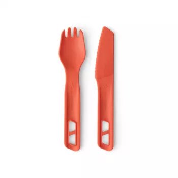 Sea To Summit Passage Cutlery Set Orange - 3-Piece Lightweight Camping Cutlery Set