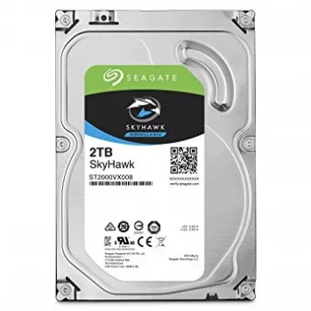 Seagate SkyHawk 2TB novērošanas iekšējais cietais disks - SATA 6Gb/s 3,5 collas (5900 RPM, 64MB kešatmiņa, CMR)
