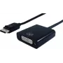 SECOMP STANDARD DisplayPort vīriešu uz DVI-D Single Link sieviešu adaptera kabelis, 15cm, melns (11.55.3202)