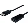 SECOMP STANDARD DisplayPort uz HDMI adaptera kabelis, DP Male uz HDMI Female, 4K 60Hz, aktīvs, 15cm, melns 11.55.3204