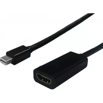 SECOMP STANDARD Mini DisplayPort uz HDMI adapteris, 4K, ar zelta pārklājumu, melns S3206