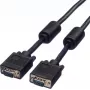 SECOMP STANDARD SVGA kabelis HD15 ar ferīta serdeņiem, ST-ST, melns, 10 m (S3618)