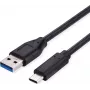 SECOMP Standard USB 3.2 Gen 1 kabelis, USB A uz C, 0,5 m, melns (S3015)
