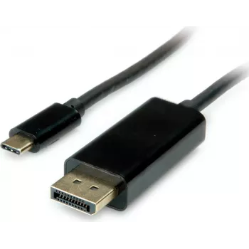 SECOMP USB-C uz DisplayPort adaptera kabelis 1.2 ST/ST 2m melns S3733