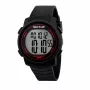 Sector MAN R3251543001 (44mm) kvarca rokas pulkstenis - melns ciparnīca, silikona siksniņa