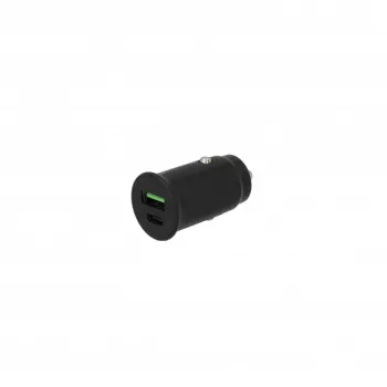SEEK TOTI 30W Type-C + USB A Auto lādētājs, melns