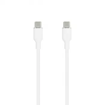 SEEK TOTI USB-C uz USB-C Silikona Kabelis 1m 3A Balts
