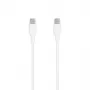 SEEK TOTI USB-C uz USB-C Silikona Kabelis 1m 3A Balts