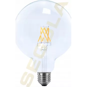 SEGULA LED globuss 125 caurspīdīgs E27 6.5W 650Lm 2700K silti balts regulējams