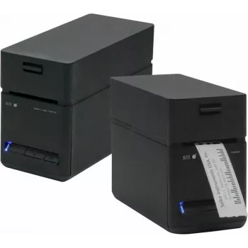 SEIKO SLP-720RT bezvadu LAN etiķešu printeris, 300 dpi tiešā termiskā druka, USB/Ethernet/Wi-Fi, automātiskais griezējs, melns/pelēks