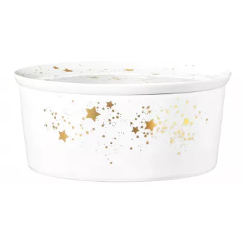 SELTMANN LIBERTY GOLDEN STARS Serving Bowl ar vāku 21x9 cm