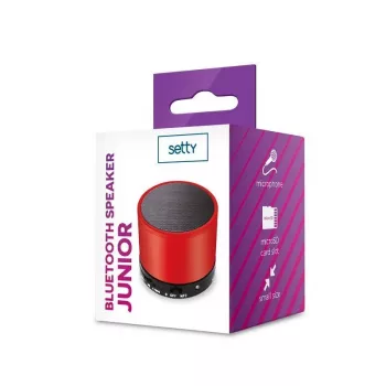 Setty Junior Bluetooth skaļrunis sarkanā krāsā