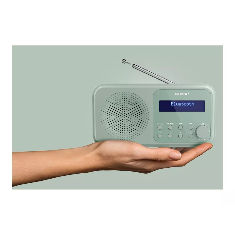 Sharp Tokyo DR-P420(GN) pārnēsājams DAB+/FM radio, Bluetooth 5.3, akvamarīnzaļš