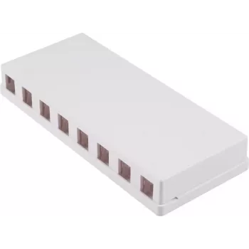 SHIVERPEAKS 8-Port Keystone virsmas montāžas kārba, balta BS08-10119