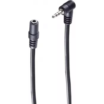 SHIVERPEAKS BASIC-S 2,5mm leņķa jack uz 3,5mm jack savienotāja audio pagarinājuma kabelis, 0,2m, melns BS30781