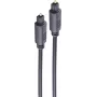 SHIVERPEAKS BASIC-S optiskais audio kabelis, Toslink uz Toslink, 10,0 m, 4,0 mm, melns BS69004-10