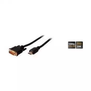 SHIVERPEAKS BASIC-S HDMI uz DVI-D 24+1 kabelis, 1,0 m, zelta pārklājums, melns BS77480