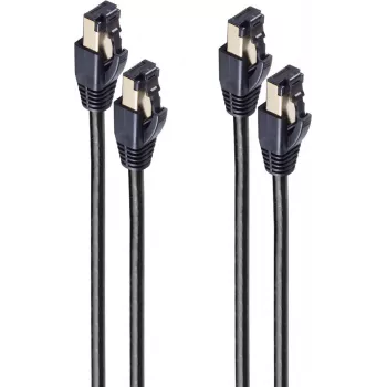 SHIVERPEAKS BS08-41025-2 Cat8.1 tīkla kabelis, F/FTP, RJ45, 1m, melns