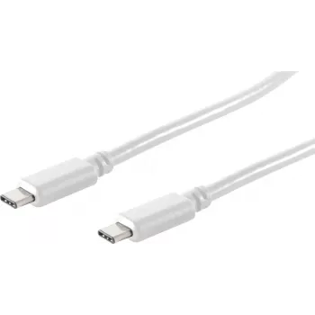 shiverpeaks BS13-45026 USB-C uz USB-C kabelis 1m balts USB 3.2 Gen 2 10Gbps 100W PD