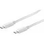 shiverpeaks BS13-45026 USB-C uz USB-C kabelis 1m balts USB 3.2 Gen 2 10Gbps 100W PD