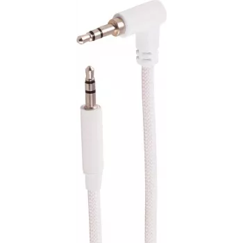 SHIVERPEAKS BS14-07126 3,5 mm TRS audio kabelis, leņķa uz taisnu, balts, 1,2 m
