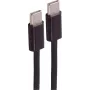 SHIVERPEAKS BS14-22155 USB-C uz USB-C 240W PD 3.1 pīts neilona uzlādes kabelis, 1,5m, melns