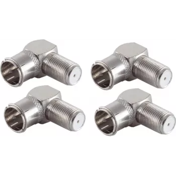 SHIVERPEAKS BS15-300514 5 gab. F-Quick 90° F tipa adapteris, tēviņš uz mātīti, 75 Ohm, niķelēts misiņš