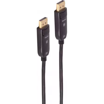 SHIVERPEAKS BS30-16495 aktīvais optiskais DisplayPort 1.4 kabelis, 50 m, 8K 60Hz, 4K 120Hz, melns