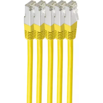 Shiverpeaks BS75711-HY-SET5 Cat6 S/FTP Patch Kabelis, 1 m, Dzeltens, LSZH, 5 gab. komplekts