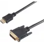 SHIVERPEAKS BS77481 HDMI Type A male to DVI-D male video cable adapter, 1,5 m, melns, zelta pārklājums, trīskāršs ekranējums, atbalsta 1920x1200