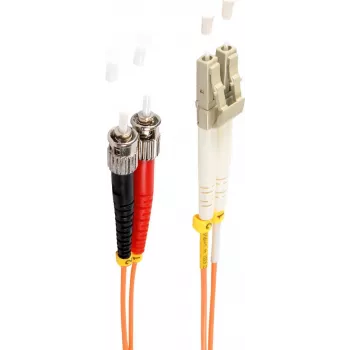 SHIVERPEAKS BS77950 optiskās šķiedras savienojuma kabelis 10m LC uz ST OM2 Duplex oranžs