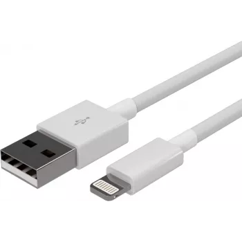 SHIVERPEAKS Flexline USB Charge & Sync Cable, USB-A to 8-Pin (Lightning), 2.0, ABS, White, 1,5m (FL31-12042)