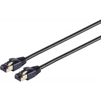 SHIVERPEAKS Helos Cat 8.1 F/FTP tīkla kabelis, 1m, melns, 25/40GBase-T, LSZH, zeltīti savienotāji