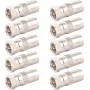 SHIVERPEAKS IEC Female to F-Type Male koaksiālais adapteris, 10 gab., 75 Ohm, sudraba BS85321-SET10