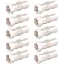SHIVERPEAKS IEC vītņu uz F ligzdu adapteru komplekts, 10 gab., 75 Ohm, niķelēts BS85323-SET10