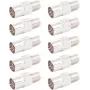 SHIVERPEAKS IEC uz F-Type koaksiālais adapteris, 10 gab., 75 Ohm, niķelēts misiņš, female uz female BS85324-SET10