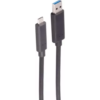 SHIVERPEAKS optiskās šķiedras USB-A uz USB-C kabelis, USB 3.2 Gen 2, 10 Gbps, 50 m, melns BS30-39505