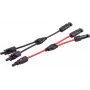 SHIVERPEAKS PV4 T-adaptera kabeļu komplekts, 2-uz-1, 4 mm², sarkans/melns, 30 cm (BS02-21022)